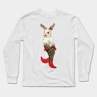 Calico Bunny Mermaid Long Sleeve T-Shirt